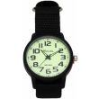 Ravel Men's Velcro Strap Watch - Black (Luminescent)