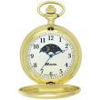 Ravel Polished Moon Design Pocket Watch - Gold