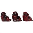 Wholesale Red See Hear Speak No Evil Buddha Figurines