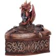 Red Dragon Trinket Box on Decorative Shield – 10.5cm