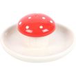 Red Mushroom Ceramic Incense Stick Holder