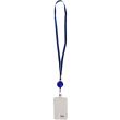 Retractable ID Card Holder With Lanyard - Blue