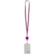 Retractable ID Card Holder With Lanyard - Pink 