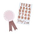 Rose Gold Birthday Badge Personalised with Stickers 1PK