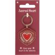 Sacred Heart Design Keyring with Gold-Tone Detail
