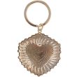 Sacred Heart Design Keyring with Gold-Tone Detail