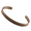 Wholesale Magnetic Copper Bangle - Criss-Cross Design (One Size) 