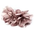 Satin Covered Aliceband With Double Flower - Champagne Grey (5mm Wide)