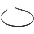 Satin Fabric Covered Aliceband - Black (5mm Wide)