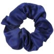 Navy Blue Satin Hair Scrunchie - 10cm