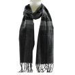 Men's Warm Chequered Winter Scarf - Grey
