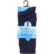Children's Cotton Rice Navy Ankle School Socks - Pack of 3 (UK - 9-12)