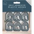 Self-Adhesive Plastic Hooks – Pack of 6 (Assorted Colours)