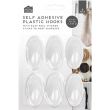 Self-Adhesive Plastic Wall Hooks – Pack of 6