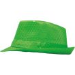 Sequined Gangster Hat for Adults - Neon Green