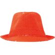 Sequined Gangster Hat for Adults - Neon Orange