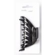 Shiny Plastic Swept Toothed Clamp - Black 