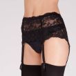 Silky's Wide Lace Suspender Belts - Black 