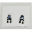 Silver Austrian Crystal Frog Studs (9mm)