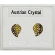 Silver Austrian Crystal Leaf  Studs Asst. (9mm)