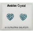 Silver Heart Studs - Asst. Colours (7mm)