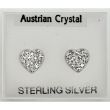 Silver Heart Studs - Asst. Colours (7mm)