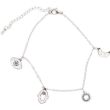 Silver Anklet with Assorted Diamante Charms