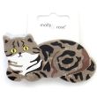 Acrylic Brown Pearlescent Cat Shaped Hair Clamps - 8cm