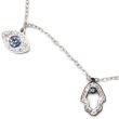 Silver Anklet with Assorted Diamante Charms