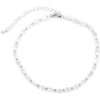 Rectangle Crystal Silver Anklet