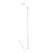 Rectangle Crystal Silver Anklet