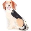 Acrylic Brown Pearlescent Dog Shaped Hair Clamps - 8cm