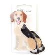 Acrylic Brown Pearlescent Dog Shaped Hair Clamps - 8cm
