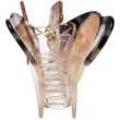 Acrylic Brown Pearlescent Dog Shaped Hair Clamps - 8cm
