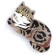Acrylic Brown Pearlescent Cat Shaped Hair Clamps - 8cm