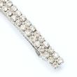 Silver Crystal Diamante Barrette Clip - 6cm