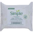 Simple Age Resisting Cleansing Wipes -25 Wipes