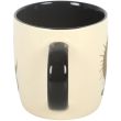 Sitting Black Cat Crescent Moon Ceramic Mug
