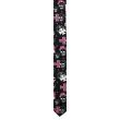 Skulls & Cross Design Black Neck Tie 