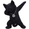Sleeping Cat Ornament with Textured Fur Detail – 11.3cm