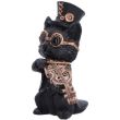 Steampunk Black Cat Figurine Playing Violin – 10cm