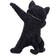 Sleeping Cat Ornament with Textured Fur Detail – 11.3cm