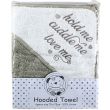 Snuggle Baby Hooded Towel - 'Hold Me, Cuddle Me, Love Me' Design
