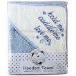 Snuggle Baby Hooded Towel - 'Hold Me, Cuddle Me, Love Me' Design 