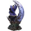 Sooky Witches Familiar Black Cat on Crescent Moon Figurine – 11.5cm
