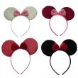 Sparkly Mouse Ears with Bow on Alice Band - Assorted Colours
