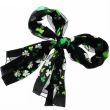 Wholesale St. Patrick's Day Shamrock Design Satin Stripe Scarves - Black