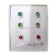 Austrian Crystal Asst. Colours Studs 4mm