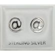Sterling Silver "@" Design Studs - 9mm