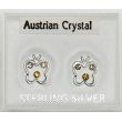 Sterling Silver Butterfly Studs - Asst. Colours (8mm)